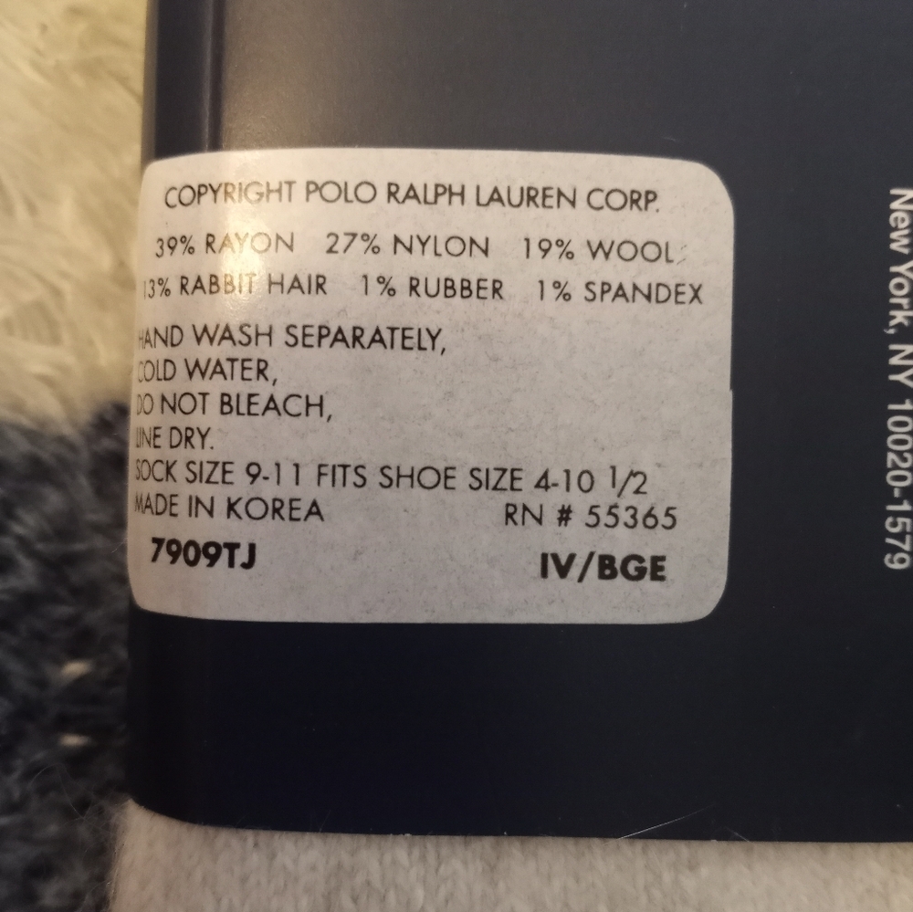 NWT RARE Ralph Lauren Soft White Socks - Picture 3 of 4